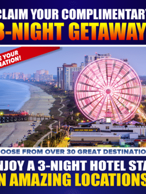 3 night choose your destination 2 NIGHT HOTEL STAY GETAWAY