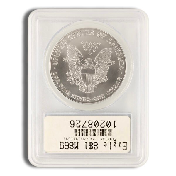 2002 Silver Eagle PCGS MS69