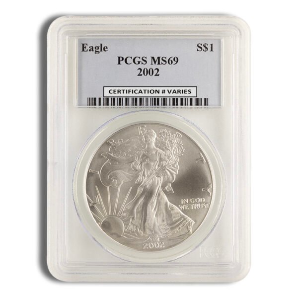 2002 Silver Eagle PCGS MS69