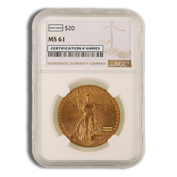  Gold Saint-Gaudens Double Eagle - NGC MS61