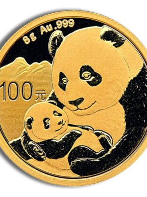 8 gram China Gold Panda - BU - Sealed (Year Varies)
