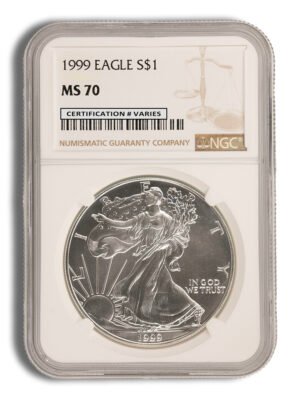 id10077283c3373346h1Ds3RPS0gMaQ6dRZkFU6UMWQBCBVjMEBLrY1MJxlIMLqoT6iext-1.jpg 1999 Silver Eagle NGC MS70