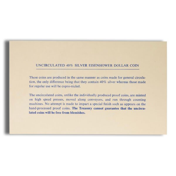 40% Silver Ike Dollar (Original Plastic)