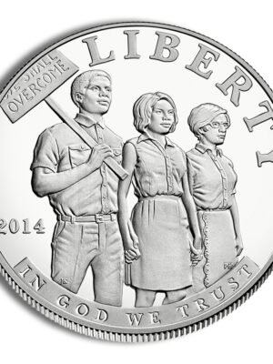 2014 Civil Rights Act Of 1964 Commemorative Silver One Dollar Proof Obverse 2014-P width=