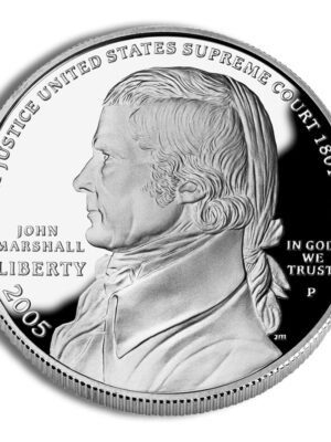 2005 Chief Justice John Marshall Commemorative Silver One Dollar Proof Obverse 2005-P width=