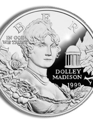 1999 Dolley Madison Commemorative Silver One Dollar Proof Obverse 1999-P width=