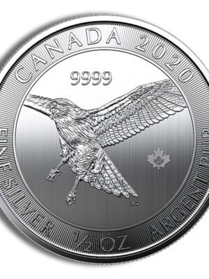 id10078387c3373346hJQF3N9HB5Cmh_yngyg0LO3AbWqb3-C6cBc7Ps4pNVObArEkjext-1.jpg 1/2 oz Canadian Red Tail Hawk Silver Coin (Year Varies)