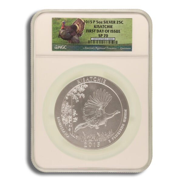 2015-P 5 oz ATB Kisatchie Silver Coin NGC SP70