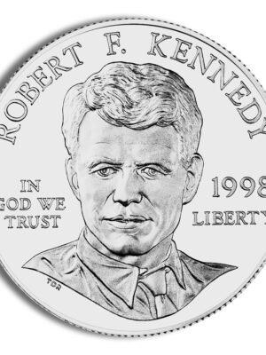 1998 Robert Francis Kennedy Commemorative Silver One Dollar Uncirculated Obverse 1998-S width=