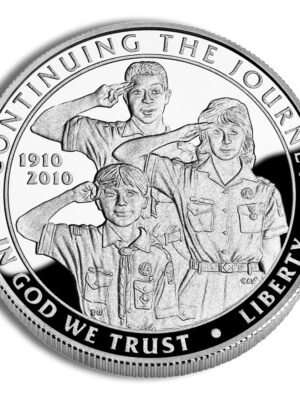 2010 Boy Scouts Of America Centennial Commemorative Silver One Dollar Proof Obverse 2010-P width=