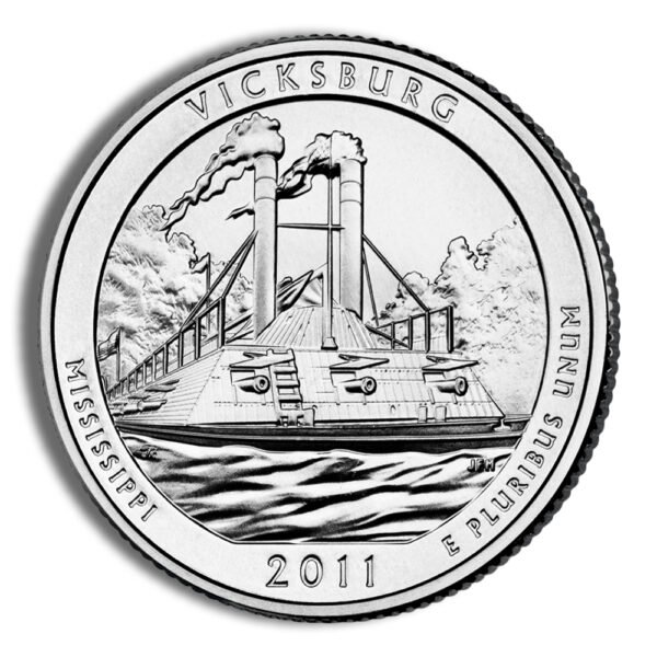 2011 5 oz ATB Vicksburg Silver Coin PCGS MS69PL