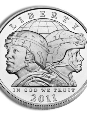 2011 United States Army Commemorative Silver One Dollar Uncirculated Obverse 2011-S width=