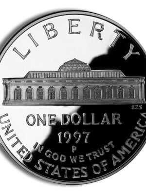 1997 United States Botanic Garden Commemorative Silver One Dollar Proof Obverse 1997-P width=