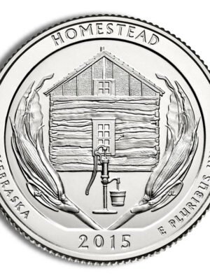 2015 America The Beautiful Quarters Coin Homestead Nebraska Uncirculated Reverse 2015-P 5 oz ATB Homestead Silver Coin NGC SP70