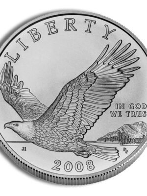2008 Bald Eagle Commemorative Silver One Dollar Uncirculated Obverse 2008-P width=