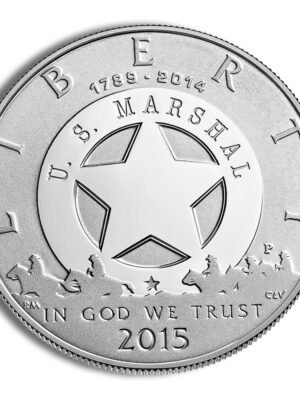 2015 United States Marshals 225Th Anniversary Commemorative Silver One Dollar Proof Obverse 2015-P width=