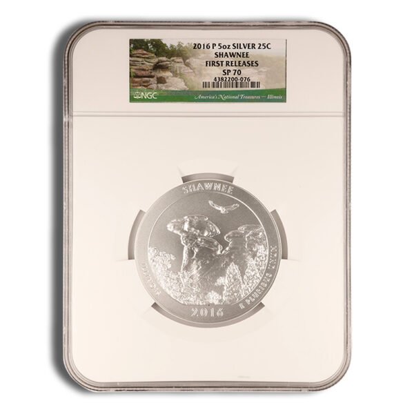 2016-P 5 oz ATB Shawnee Silver Coin NGC SP70