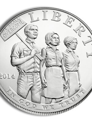 2014 Civil Rights Act Of 1964 Commemorative Silver One Dollar Uncirculated Obverse 2014-P width=