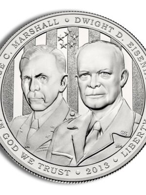 2013 Five Star Generals Commemorative Silver One Dollar Uncirculated Obverse 2013-W width=