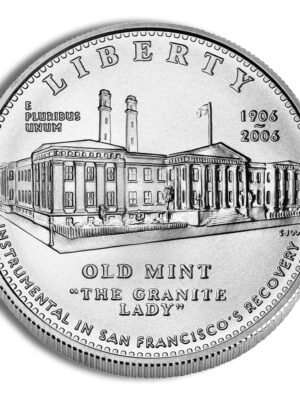 2006 San Francisco Mint Centennial Commemorative Silver One Dollar Uncirculated Obverse 2006-S width=