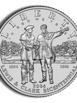 2004 Lewis And Clark Bicentennial Commemorative Silver One Dollar Uncirculated Obverse 2004-P width=