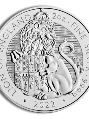 2022 2 oz Silver Great Britain Tudor Beasts - Lion of England