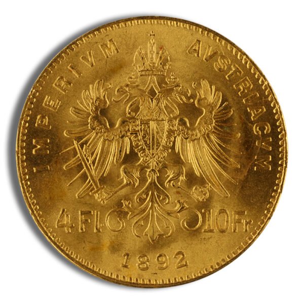 Austria 4 Florin / 10 Franc Gold Coin