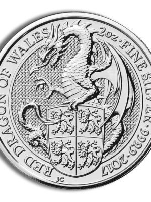 2017 2 oz Silver Great Britain Queen's Beasts - Dragon