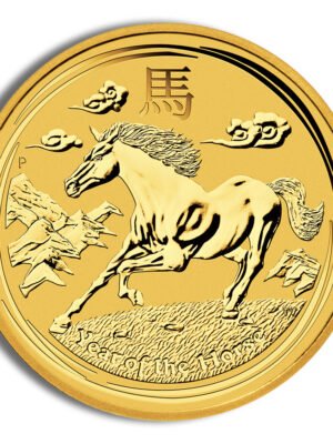 2014 1/4 oz Australia Gold Lunar Horse BU - Series II