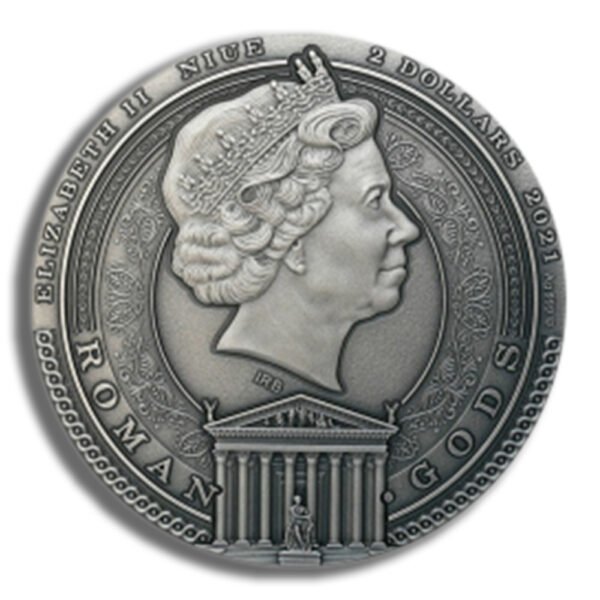 2021 2 oz Silver Niue Roman Gods - Mars