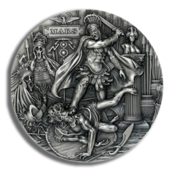 2021 2 oz Silver Niue Roman Gods - Mars