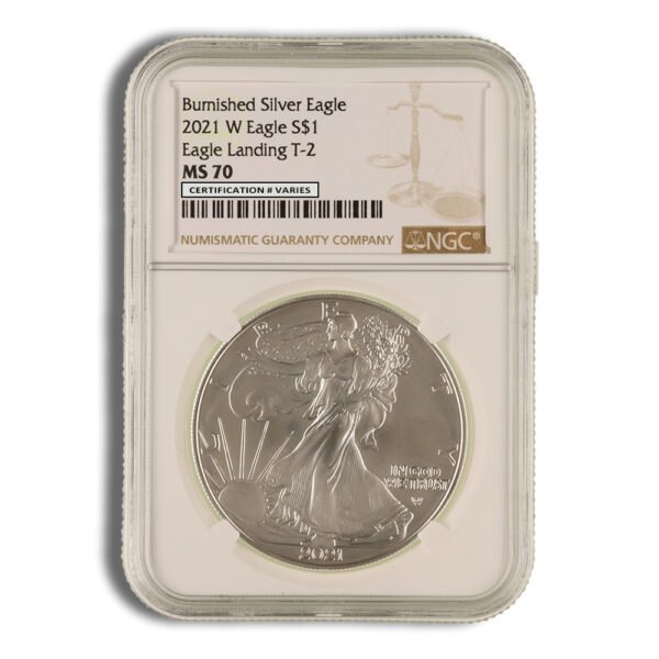 2021-W Burnished Silver Eagle NGC MS70 (Type 2)