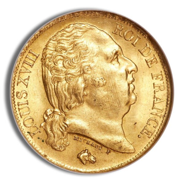 France Gold 20 Francs - Louis XVIII (1816-1824)