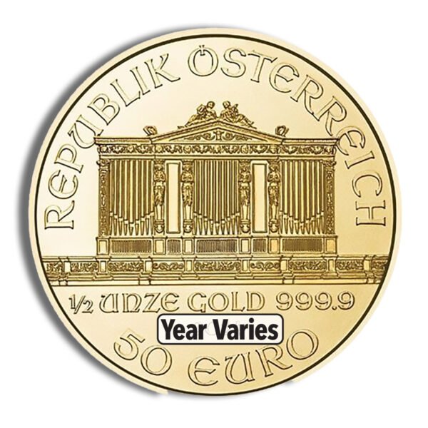 1/2 oz Austrian Philharmonic Gold Coin (Year Varies)