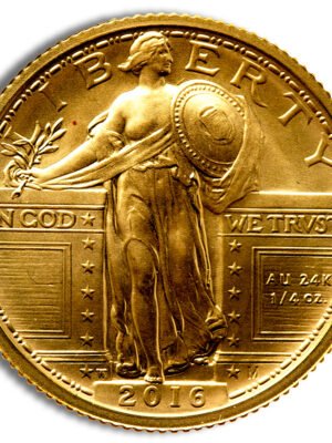 2016-W 1/4 oz Gold Standing Liberty Centennial Coin w/OGP