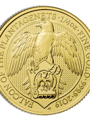 id10081693c3373346hlZtM8M_WRJFdwRLFGUnnFOF3x0ZBoEHxXVqr1kZpnARYNsINext-1.jpg 2019 1/4 oz Great Britain Queen's Beast Gold Coin - Falcon
