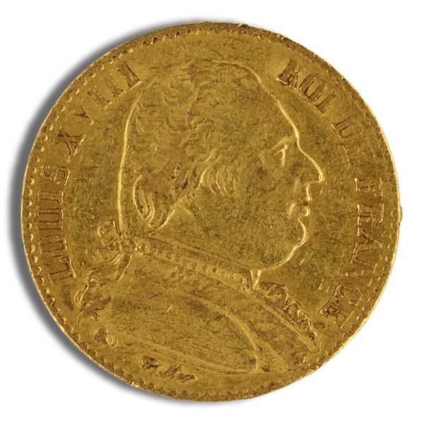 France Gold 20 Francs - Louis XVIII (1814-1815)