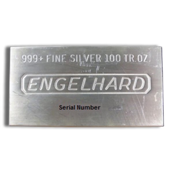 100 oz Silver Bar - Engelhard (Poured/Extruded)