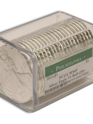 2021 (P) Silver Eagle Emergency Production 20-coin BU Roll PCGS