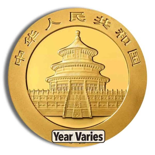8 gram China Gold Panda - BU - Sealed (Year Varies)