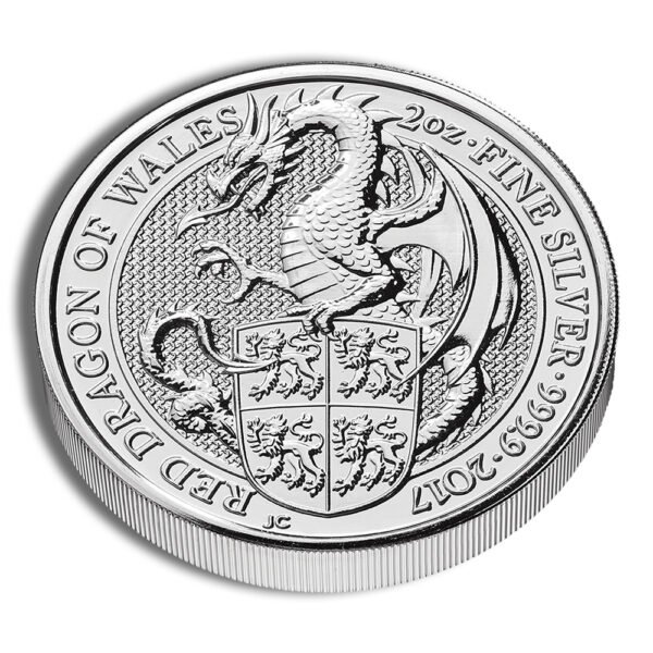 2017 2 oz Silver Great Britain Queen's Beasts - Dragon