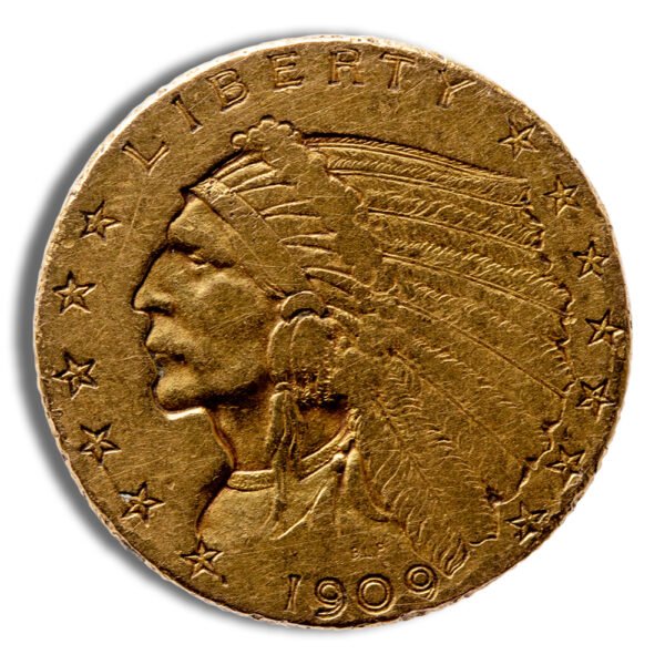 .5 Gold Indian Quarter Eagle - VF