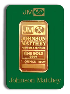 id10461769c3373346hZIlAlWxhrds7t60to6LBhivwklbfIGMhqHwPlMVWLEgxftRvext-1.jpg 1 oz Gold Bar - Johnson Matthey (Carded)