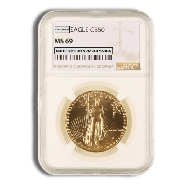 1987 1 oz Gold Eagle  NGC MS69