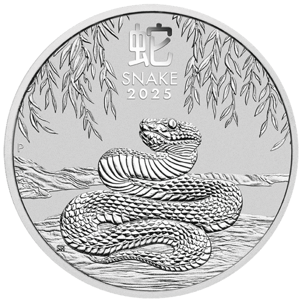 2025 2 oz Australia Silver Lunar Snake BU - Series III