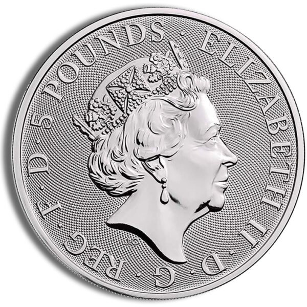2019 2 oz Silver Great Britain Queen's Beasts - Yale