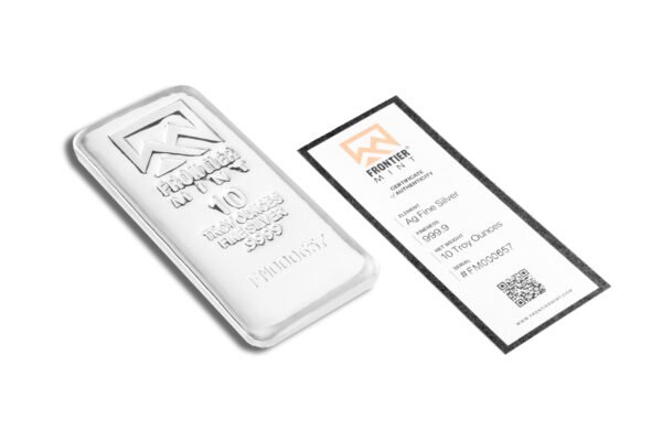 10 oz Silver Bar - Frontier Mint (Mirrored)