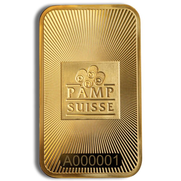 1 oz Gold Bar - PAMP Suisse (Carded)