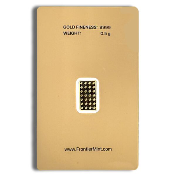 1/2 gram Gold Bar - Frontier Mint (Carded)