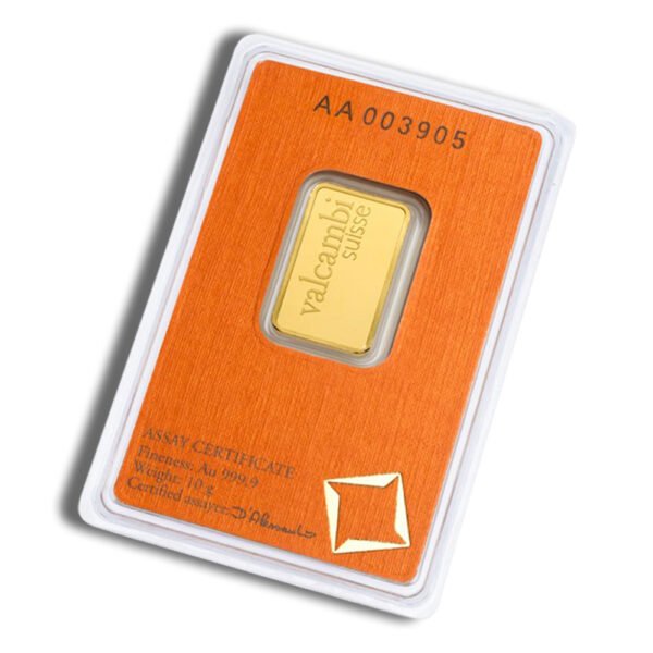10 gram Gold Bar - Valcambi (Carded)